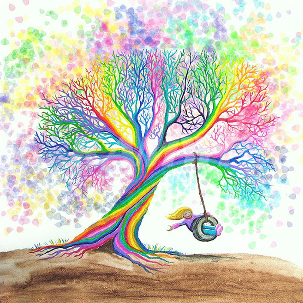 Воображение 4 класс. Сказочное дерево. Красивое сказочное дерево. Дерево рисунок. Цветное дерево.