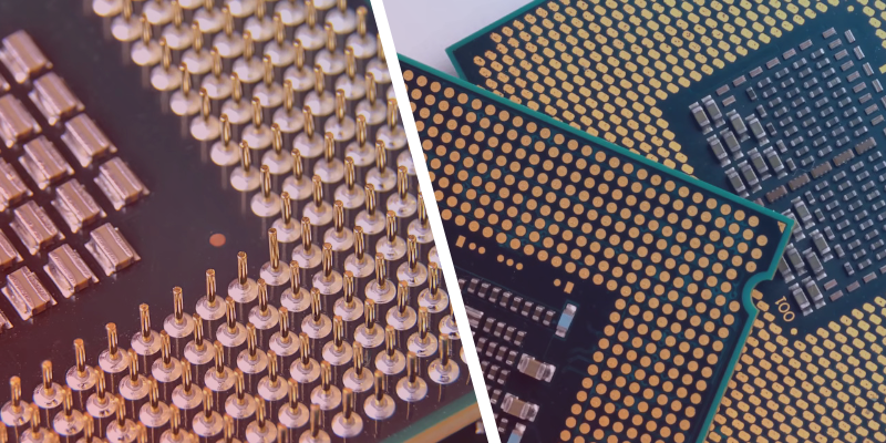 Intel уже довольно давно не применяет в своих  процессорах штырьки, и от того кажется, что AMD застряла в прошлом. Однако все совсем не так.-2