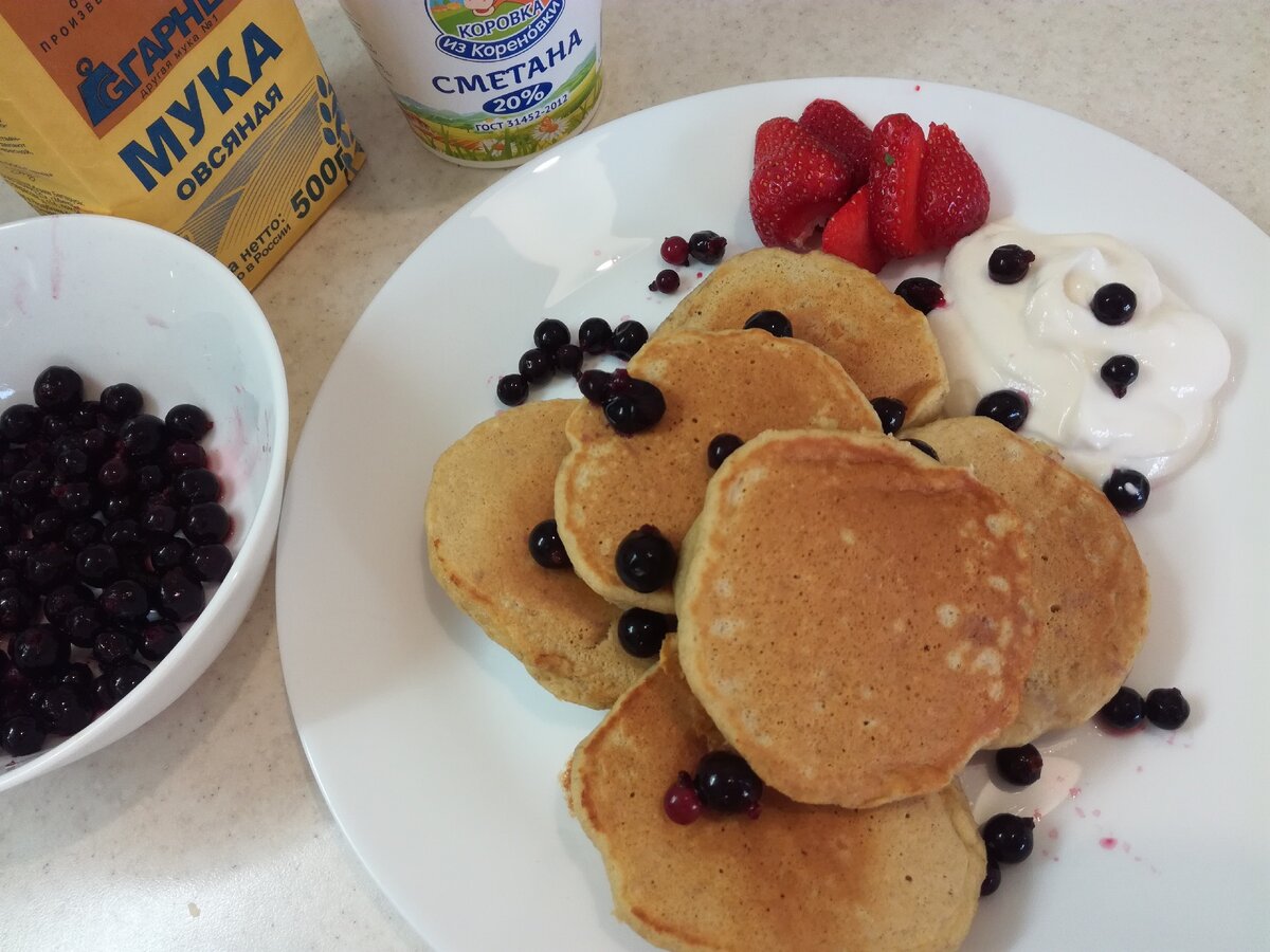 Панкейки бананово-овсяные