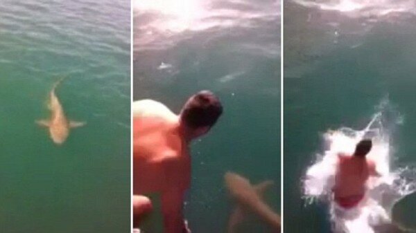 Жалкая попытка очередного туриста перед камерой повторить подвиг героя.