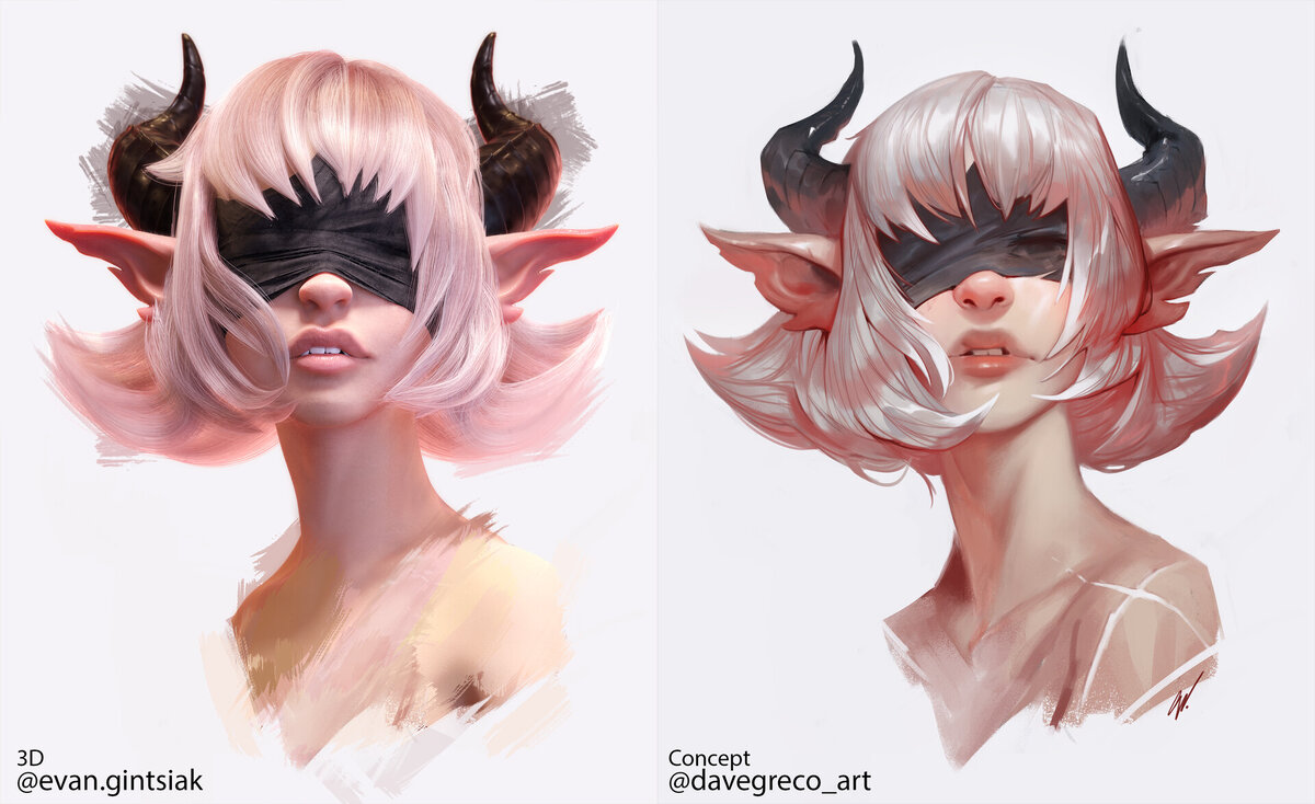 A Demon Girl based on an amazing Artwork by Dave Greco https://www.artstation.com/dgreco