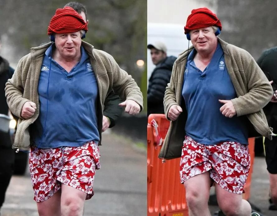 Фото из открытых источников. Борис Джонсон на пробежках.