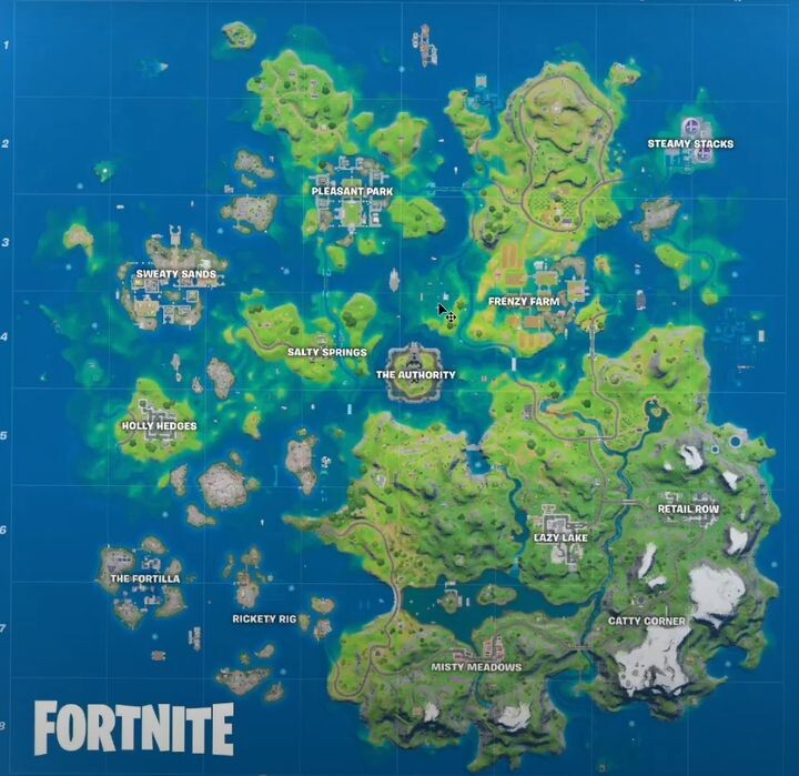 Fortnite: Глава 2 - карта третьего сезона.