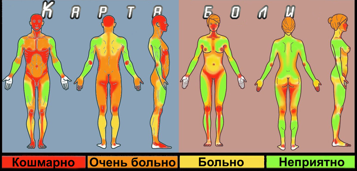 Карты болевых зон и полезные советы