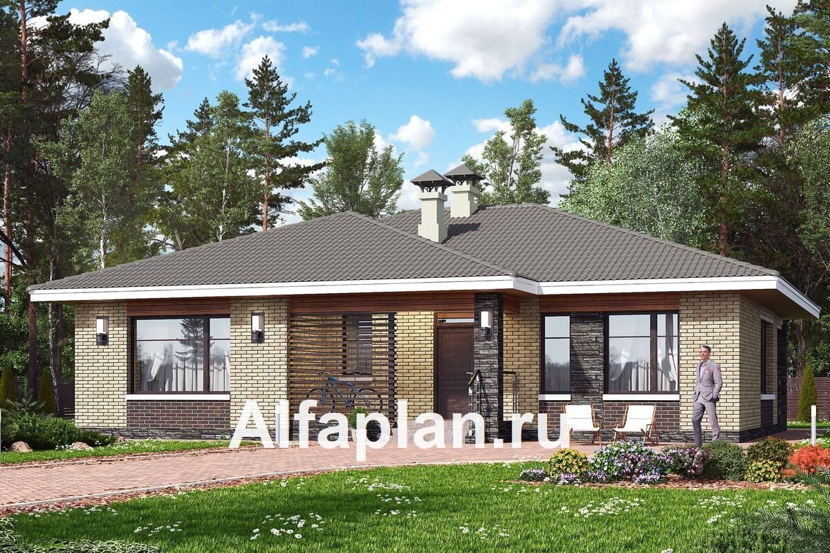 Проект одноэтажного дома 629А «Вуокса», © Владимир Тарасов 