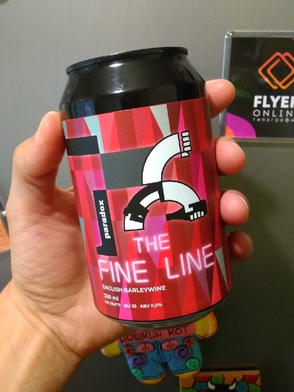 English barleywine «The Fine Line» от пивоварни Paradox