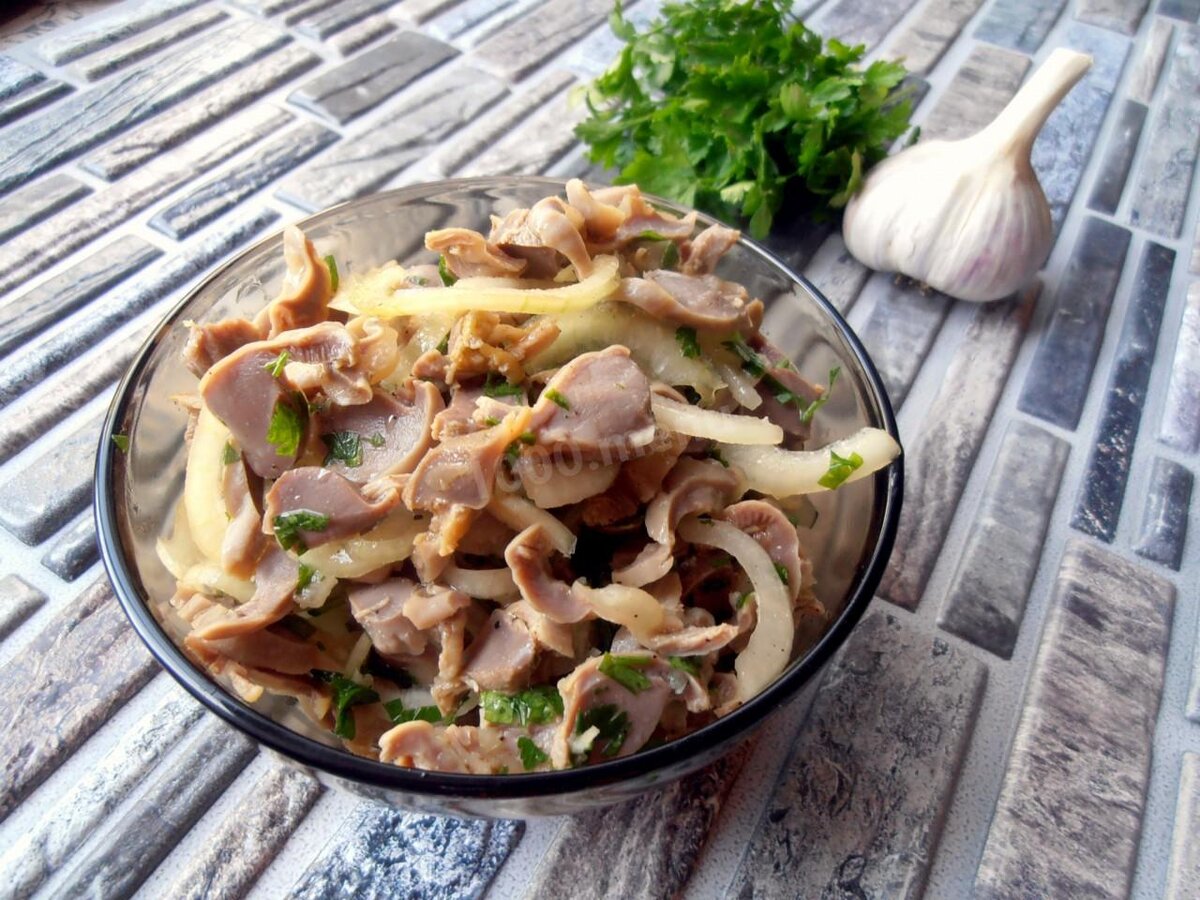 Салат из Пупков куриных