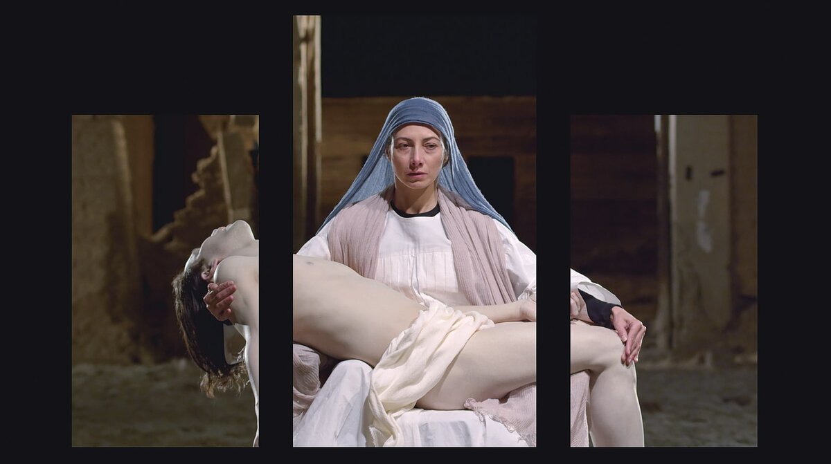 Билл Виола, «Мария», фрагмент видеоинсталляции, 2016.
