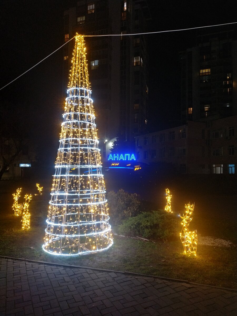 Ёлочка возле анапских цветочных часов