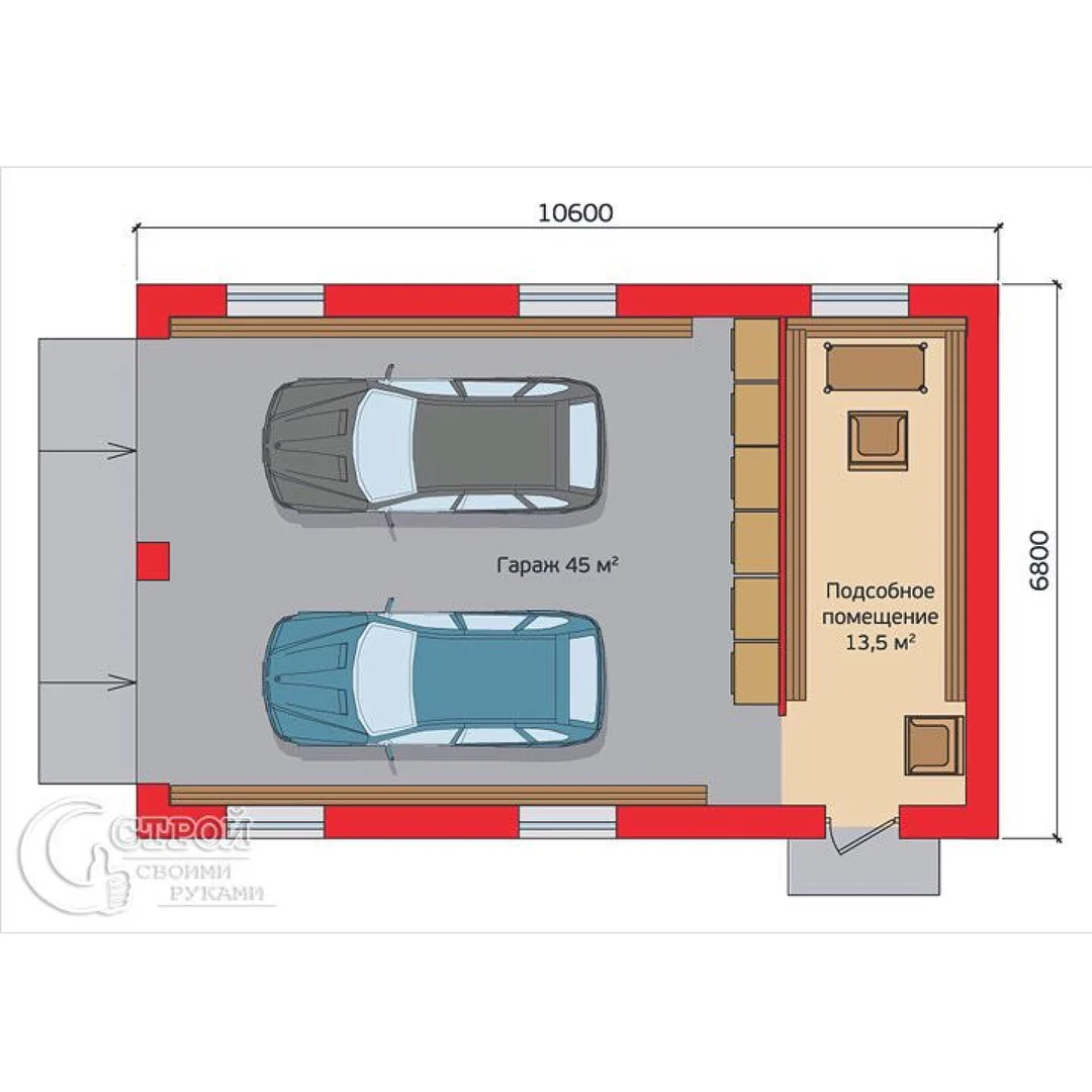 Сколько кв гараж. Проект гаража. Планировка гаража. Гараж на 2 машины. Гараж на 2 машины Размеры.