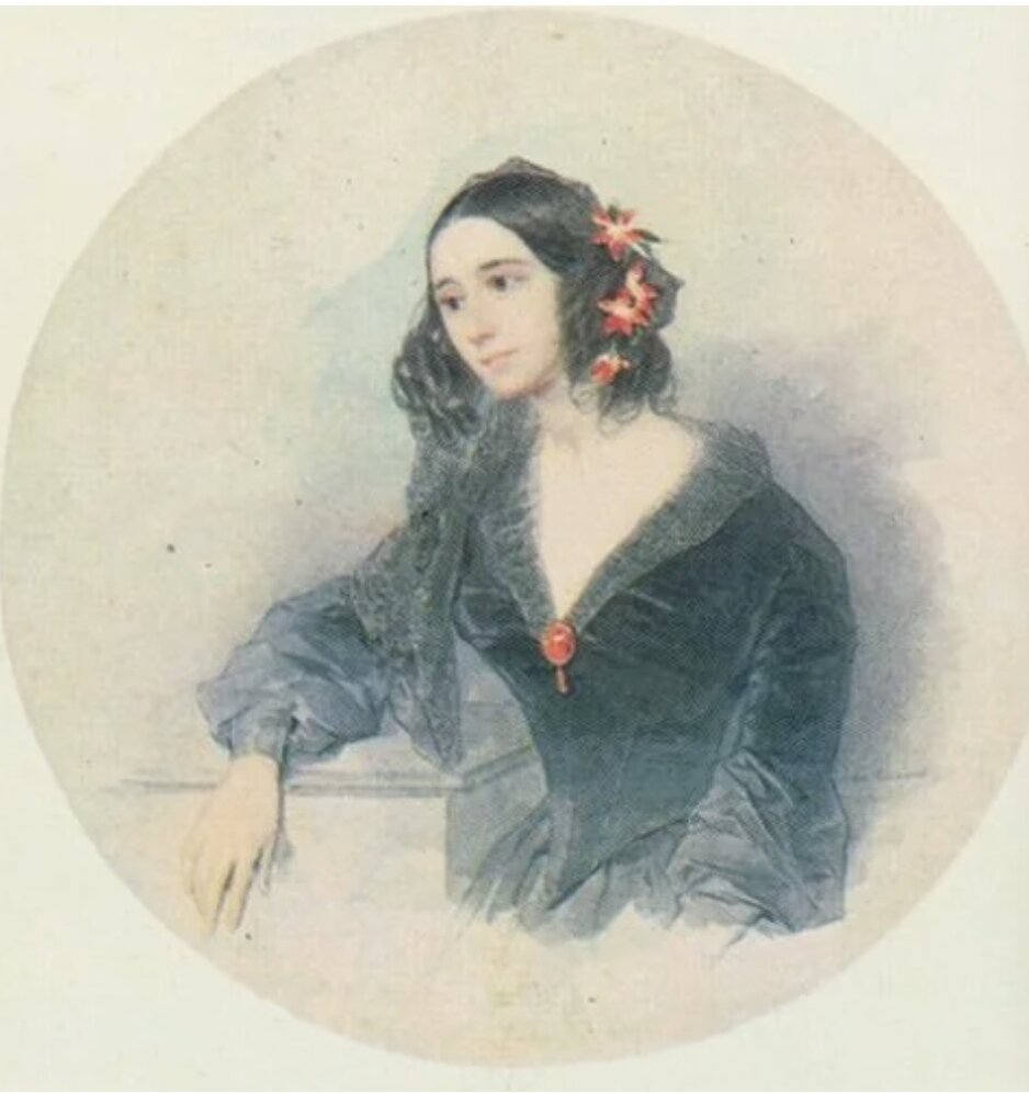  "Е. П. Ростопчина" Художник: П. Ф. Соколов, акварель 1842-1843. Источник: wikiCommons