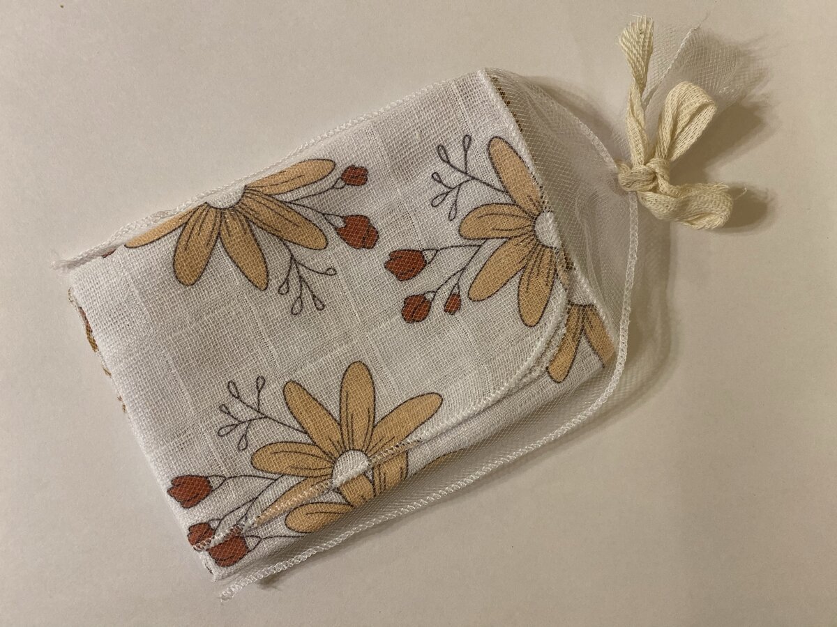 Муслимовые салфетки, которые заказывала на Яндекс.Маркете, пришли в таком чудном мешочке