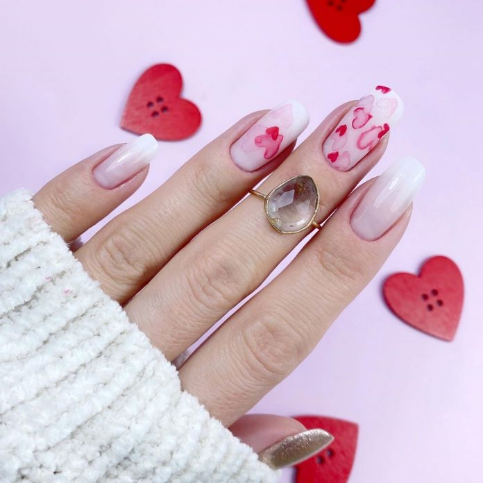 Романтичное настроение: милые дизайны ногтей с сердечками
