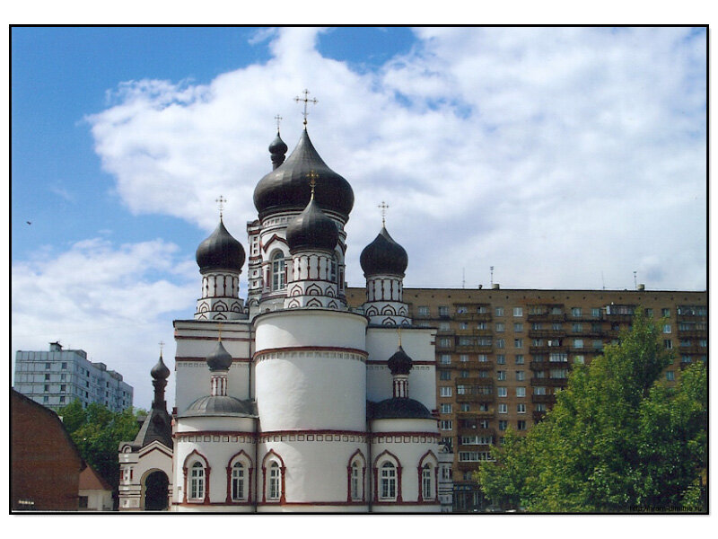 Восстановленный Храм св, Димитрия Солунского на Благуше, фото с сайта https://hramdimitria.ru/