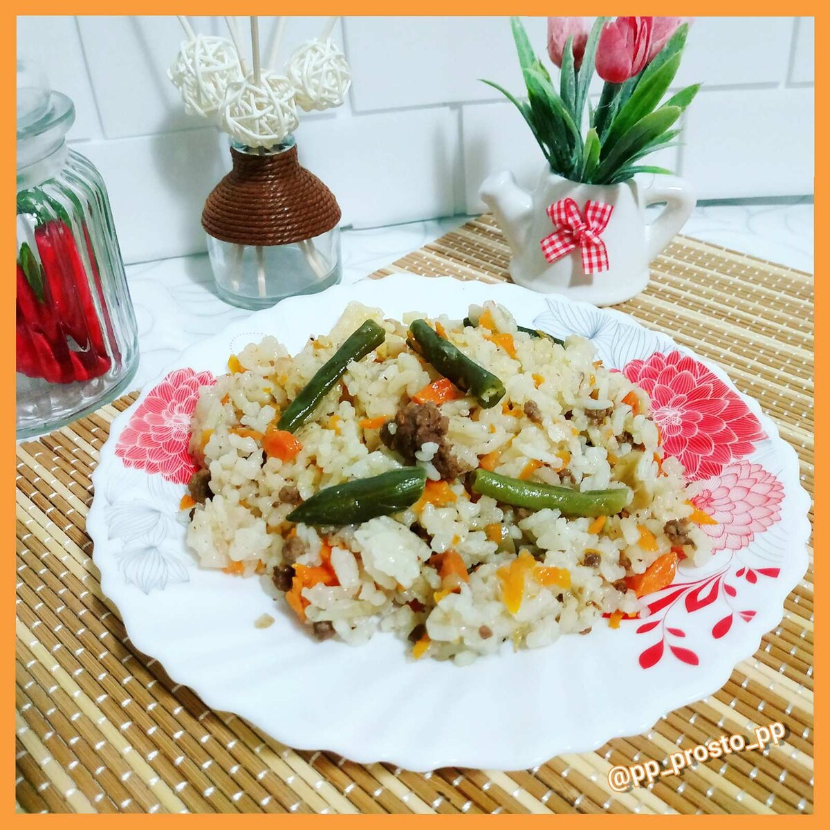 Рис " по-флотски" с овощами