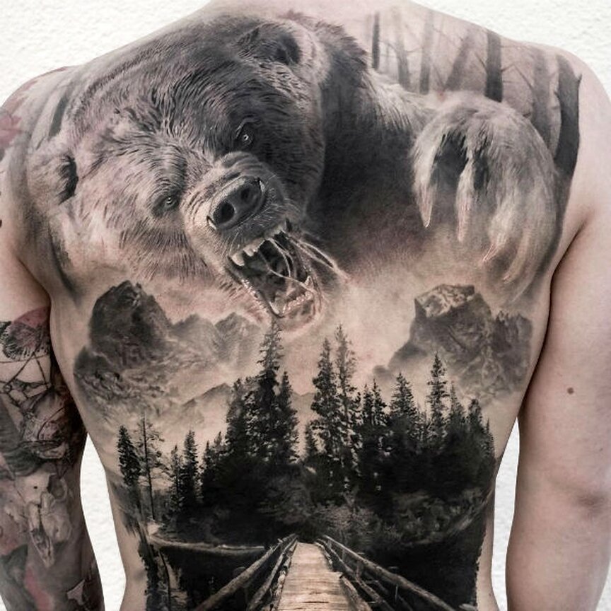 Значение татуировки медведя