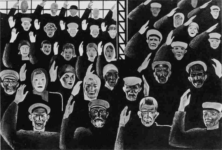 Александр Дейнека «Постановили единогласно», 1925 г.