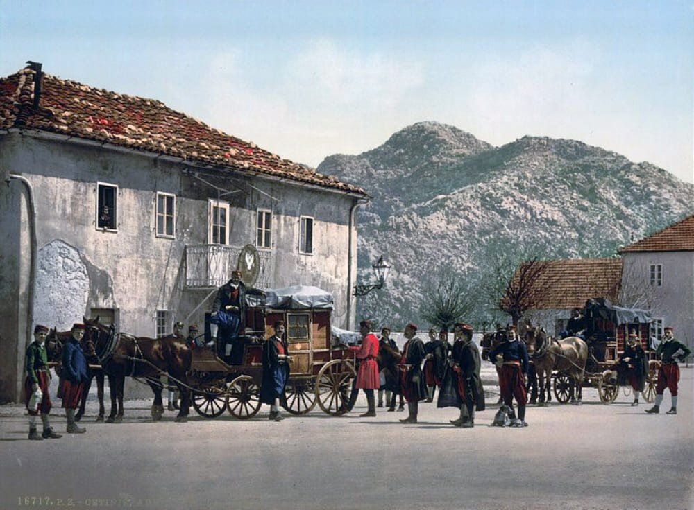 Цетинье, столица Черногории, на фотографии 1890-1895 годов.