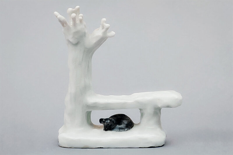 Скульптура «Дачники уехали», 1980 год.  Первомайский фарфоровый завод, автор Юрий Михайлович Львов.
