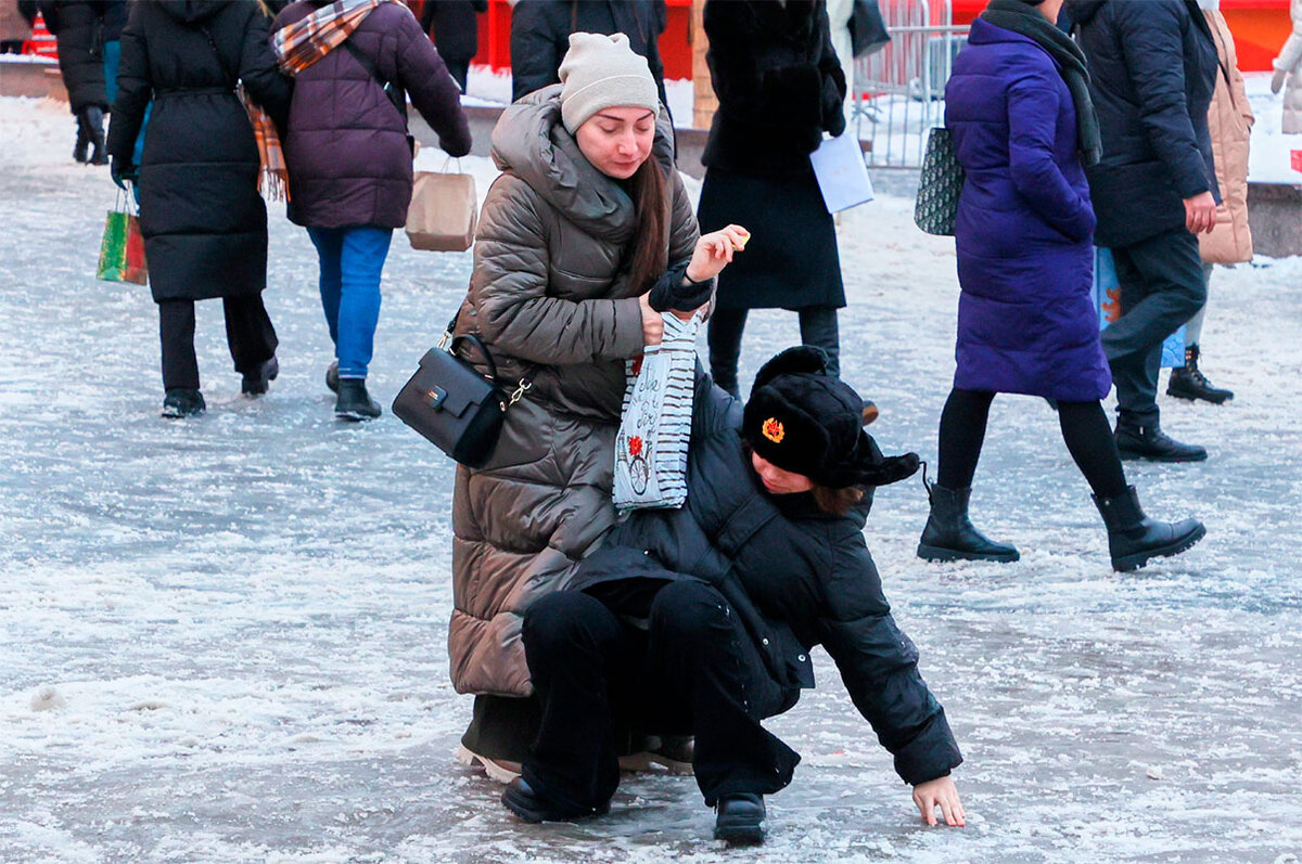 Гололед в москве