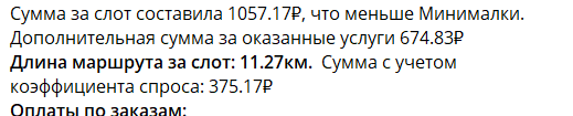 Так в отчете в яндекс еде видна доплата по минималке