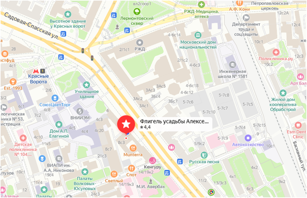 Схема маршрута прогулки