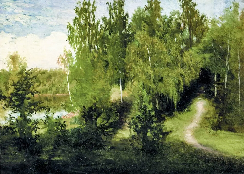 Художник Иван Крамской "Лесная тропинка", 1870