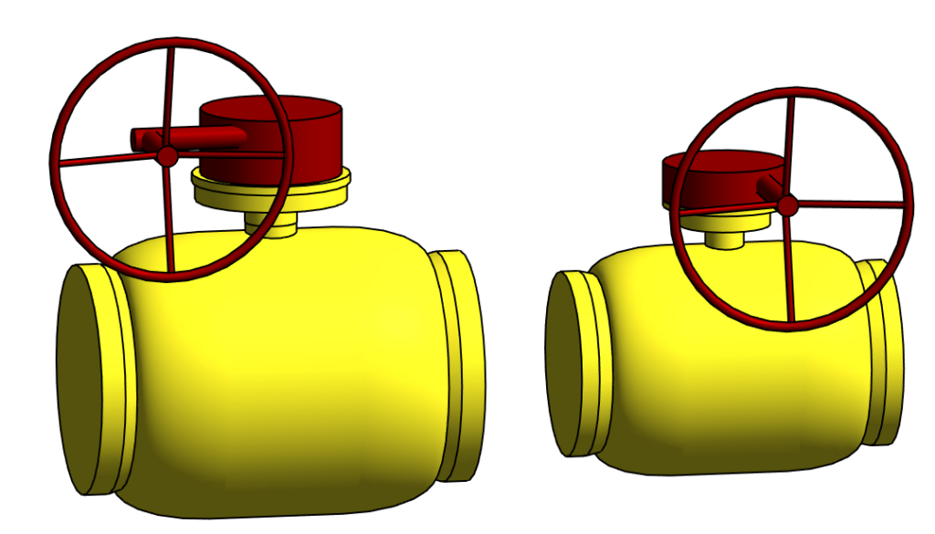 3d модель шарового крана