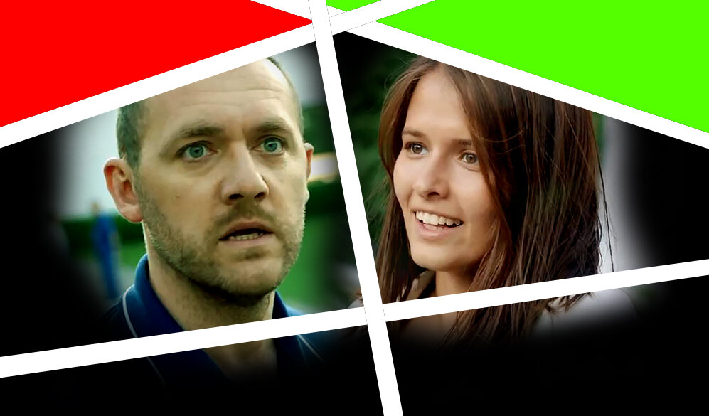 Денис Шведов (Илья) и Любовь Аксёнова (Яна) в сериале "Бывшие"