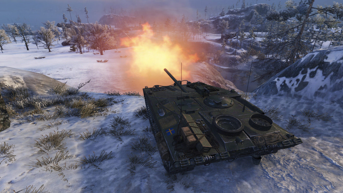 Момент выстрела Strv S1