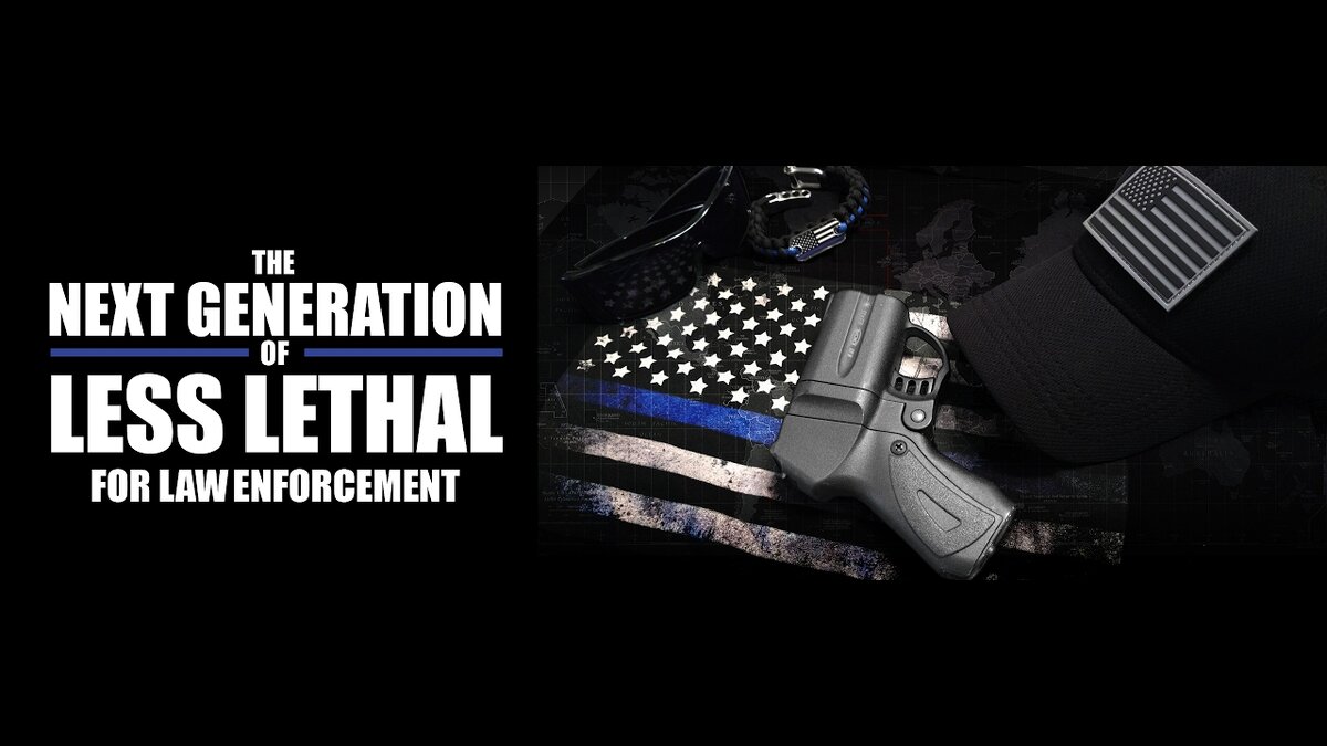 "Следующее поколение нелетального оружия для сил правопорядка" Реклама Defenzia M09. Изображение из открытых источников.