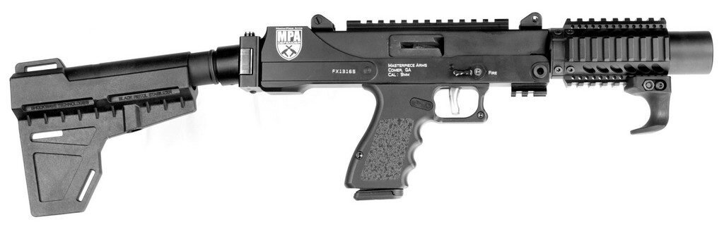 9-мм пистолет MPA35DMG со стабилизатором Shockwave Blade Pistol Stabilizer компании KAK Industry