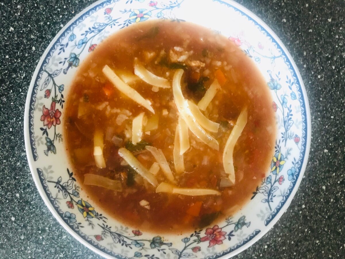 В свою порцию супа я добавила тертый сыр