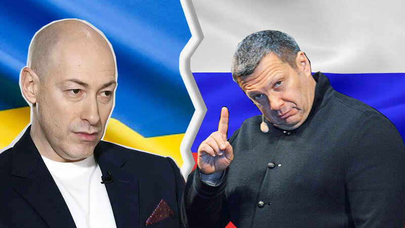 Журналисты Дмитрий Гордон и Владимир Соловьев