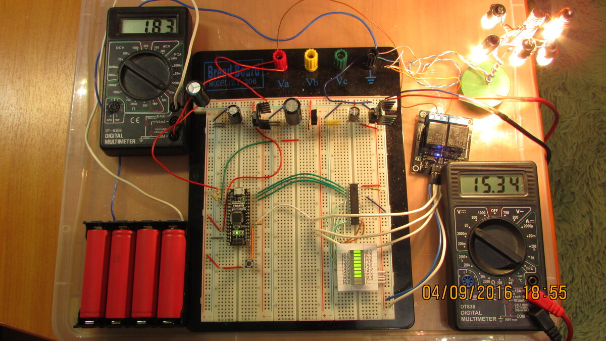 Контроль АКБ с помощью Arduino