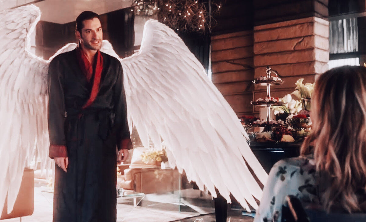 Кадр из комедийно-драматического телесериала «Люцифер» (англ. Lucifer)  на Netflix   