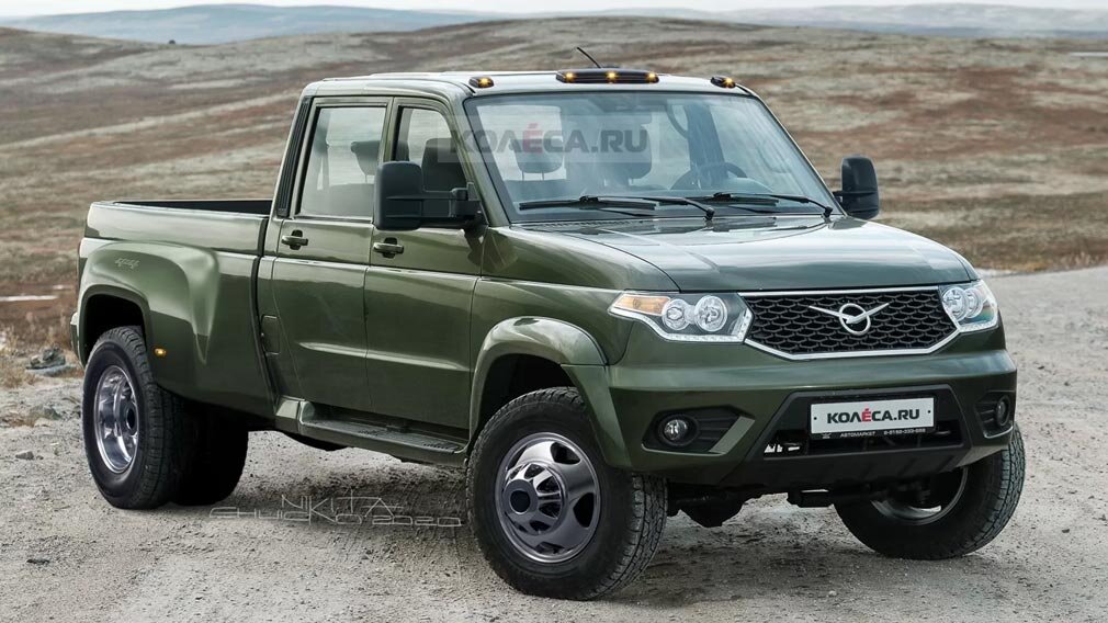 рендер «тяжёлого» УАЗ Пикап, фото: Колёса.ру