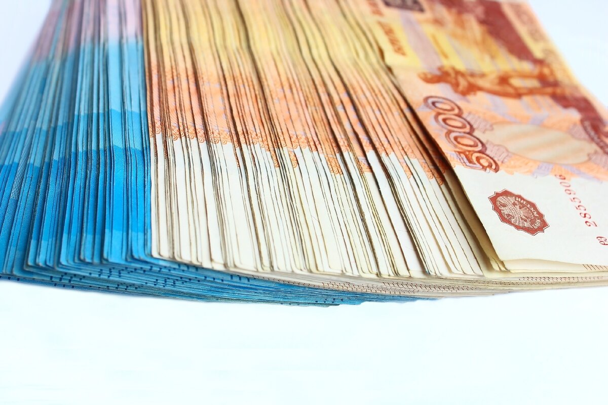 Деньги, много денег, купюры 5000 рублей, купюры