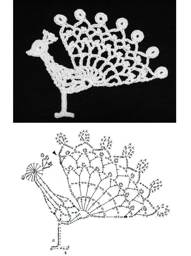 Птица крючком схема и описание