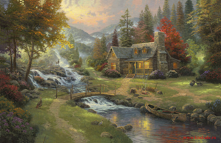 Томас Кинкейд (Thomas Kinkade). Mountain Paradise, 2006