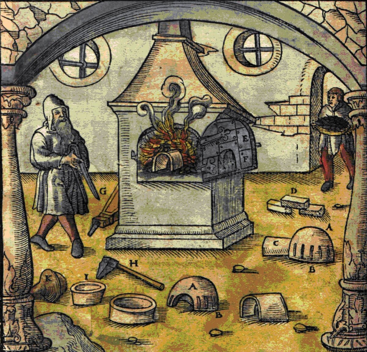 Средневековые миниатюры ремесленники
