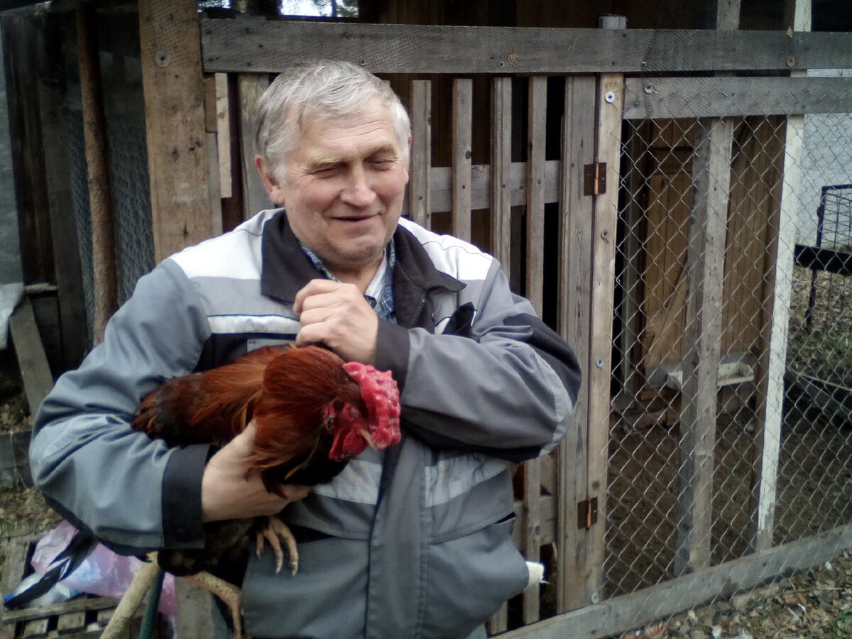 Бывает, что и председатели СНТ держат кого-то. На фото - председатель СНТ "Автомобилист" со своим питомцем.