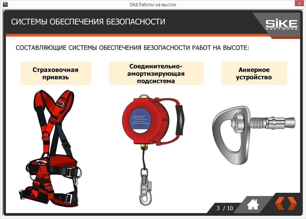 Что изображено на графической схеме системы обеспечения безопасности работ на высоте