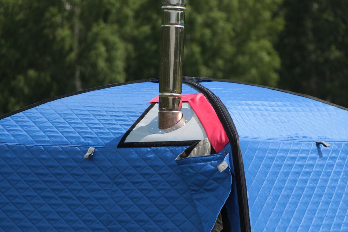 Разделка дымохода в палатках-банях Морж