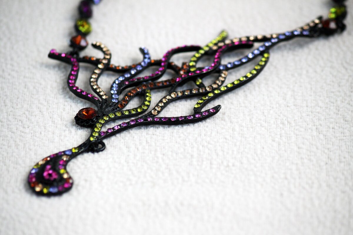 Комплект, колье и серьги. Фото автора канала. Листайте галерею, чтобы лучше рассмотреть