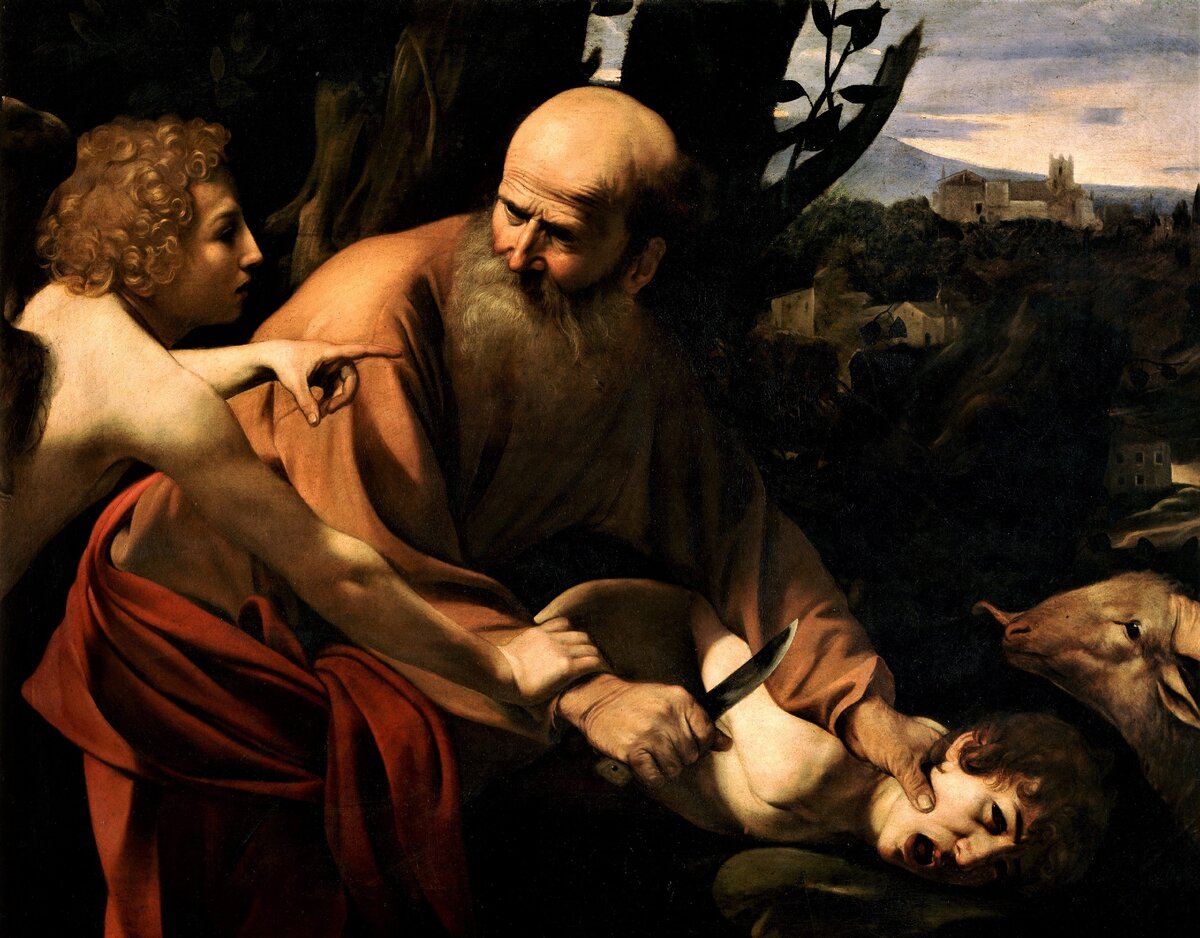 Ангел останавливает Авраама.