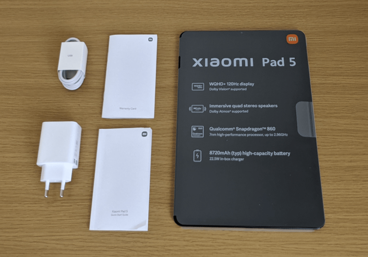 Xiaomi Pad 5 комплектация
