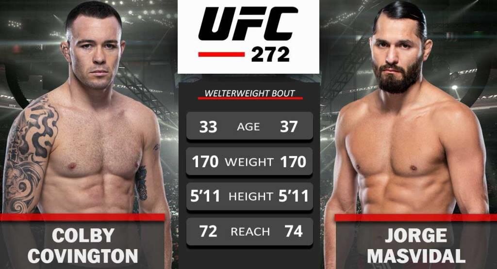 Новости UFC: Хорхе Масвидаль VS Колби Ковингтон станет хедлайнером UFC 272 - 5 марта 2022