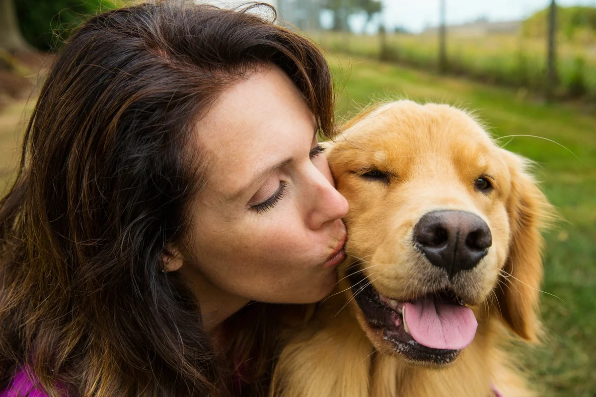 Собака целует. Поцелуй с собакой. Человек целует собаку. Счастливые животные с людьми.