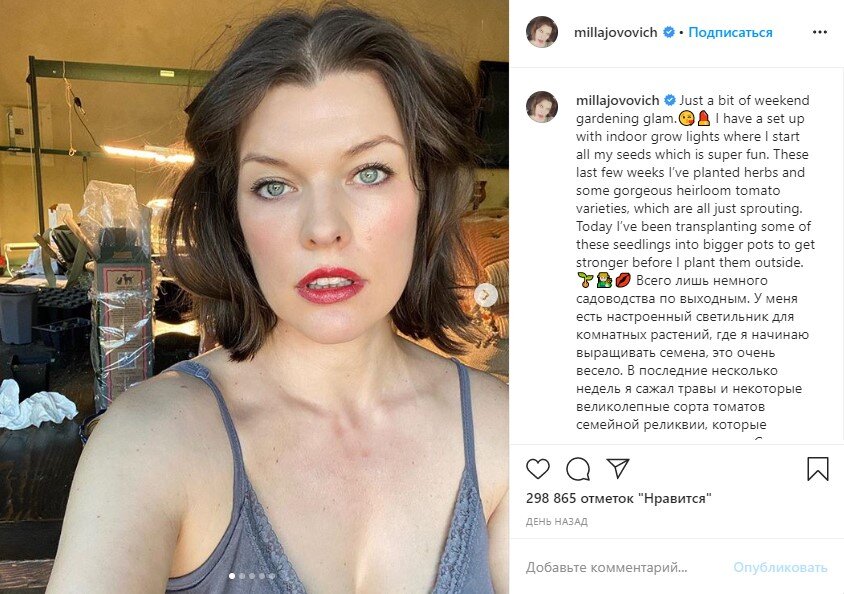 Фото: instagram.com/millajovovich/